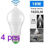 Ampoule detecteur de mouvement18w e27 ampoule led capteur pir infrarouge auto on / off eclairage pour ...