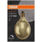 Ampoule globe led osram clair filament variable or - edition 1906 - diam�tre 125 mm - e27 - 7w = 55 - ...