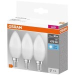 Ampoules led flamme dpolie avec radiateur e14 49w - blanc froid - osram