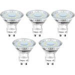 Ampoules led gu10 lumi�re du jour 5000k 4w �quivaut � 50w ampoule halog�ne350lm 120� larges faisceauxampoules ...