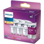 Ampoules led gu10 philips - pack de 3 - 50w - blanc chaud - Éclairage intérieur Ampoules led gu10 philips - pack de 3 - 50w - blanc chaud - Éclairage intérieur