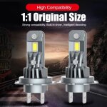 Ampoule led h7 - 110w - 60000�lm - lampes de phares remplacement pour kit de conversion halog�ne auto ...