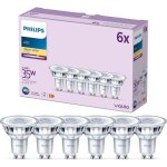 Ampoule led spot - philips - gu10 - 5w - 35w - pack de 6 ampoules - 255 lumens - blanc chaud