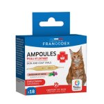 Ampoules peau et pelage 18 x 1 ml pour chatons et chats - francodex