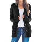 Amzbarley femme cardigan manches longues veste ouvert avec poches Épais tricot long en maille outwear ... Amzbarley femme cardigan manches longues veste ouvert avec poches Épais tricot long en maille outwear ...