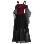 Amzbarley robe longue gothique vintage pour femme pour mascarade dhalloween