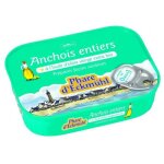 Anchois entier  lhuile olive vierge extra bio 115gr