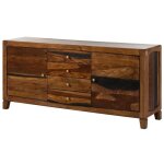 Ancona n� 123 buffet en bois de sheesham - laqu� - brun 175x45x80