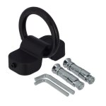 Relaxdays ancrage mural ou au sol pour vélo ou moto anneau de 14 mm acier plastique sécurité noir Relaxdays ancrage mural ou au sol pour vélo ou moto anneau de 14 mm acier plastique sécurité noir