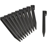 Ancres pour bordure de jardin en polythylne recycl - nature - h267 x 19 x 18 cm - noir