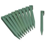 Ancres pour bordure en polythylne recycl - nature - h267 x 19 x 18 cm - vert