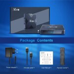 Android tv box x98h boitier iptv 4go + 32go smart tv box h618 2. 4 / 5ghz wifi6 100m 6k hd lecteur multimdia ...