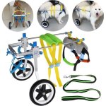 Animal chariot fauteuil roulant s  2 roulettes corde de traction chien chat handicap postrieurs auxiliaires ...