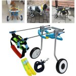 Animal chariot fauteuil roulant xs  2 roulettes corde de traction chien chat handicap postrieurs auxiliaire ...