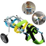 Animal chariot fauteuil roulant xxs  2 roulettes corde de traction chien chat handicap postrieurs ...