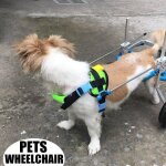 Animal fauteuil roulant � 2 roulettes corde de traction chariot chien chat handicap� post�rieurs auxiliaires ...