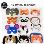 Animaux masques enfants 12 pices masque de feutre masque enfant dguisement masque pat patrouille masque ...