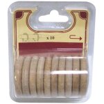 Anneau - lot de 10 - brut - d: 42 mm - pour tringle d: 20 mm