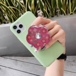 Anneau support de telephone grip autocollant bague smartphone fleur rose kaeesi