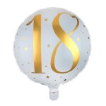 Ballon métallique - 10 - 35 cm - blanc - doré - décoration anniversaire chic Ballon métallique - 10 - 35 cm - blanc - doré - décoration anniversaire chic