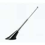 Antenne - aluminium - voiture - argent - fixation � visser - adaptateur 5 & 6 mm