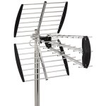 Antenne trinappe extérieure uhf 20db à fiche f - idéale pour les combles Antenne trinappe extérieure uhf 20db à fiche f - idéale pour les combles