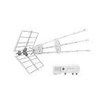 Antenne tv extrieure - iotronic - modle amplifi 38 db - filtre 5g - rception hd - 2. 3 kg