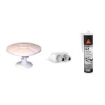 Antenne tv tnt extrieure - omnidirectionnelle - amplificateur 40 db - 2 sorties tv - colle sikaflex ...
