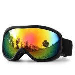 Lunettes de ski - anti - bue - uv400 - design otg - compatible casque - noir
