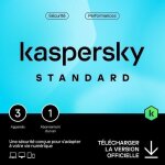 Antivirus - kaspersky - standard 2025 - 3 postes - 1 an - t�l�chargement d�mat�rialis�