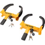 Antivol voiture - vevor - antivol voiture lot de 2 sabots de roue antivol universel rglable 18 - 27cmavec ...