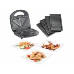 Appareil  croque - monsieur - rosenstein & sohne - 800 w - noir - gaufrier et grill - 23x13 cm