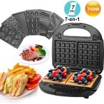 Appareil � croque monsieur gaufrier �lectrique multifonction 7 en 1 grill beignets madeleine g�teau aux ...