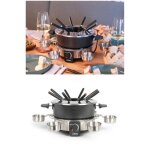 Appareil � fondue - livoo - 8 personnes - 18 l - thermostat ajustable - acier inoxydable