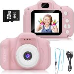 Appareil photo pour enfant lamzien - 8mp / 720p - carte tf 32go - coque en silicone rsistante aux chocs ...