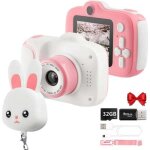 Appareil photo enfants numrique 12 mpixels camra 2 pouces hd 1080p carte sd 32g pour filles 3 - 10 ...