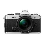 Appareil photo hybride om system om 3 argent + objectif m. zuiko digital 12 45 mm