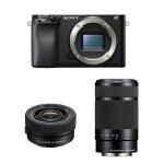 Appareil photo hybride - sony - alpha a6100 - noir - objectif 16 - 50 mm - objectif 55 - 210 mm