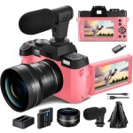 Appareil photo num�rique 48mp 4k hd compact cam�ra avec carte 32go zoom digital 16x �cran 3 180� objectif ...