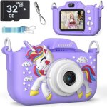 Appareil photo numrique enfant - kakoo - mini camra hd 1080p - 2 pouces cran - carte sd 32gb - violet ...