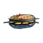 Appareil � raclette 3 - en - 1 - tefal - colormania - 8 personnes - 1050 w - bleu acier