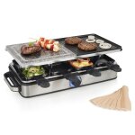 Appareil  raclette deluxe princess 162635 - multifonction - pierre  cuire et grill - 8 personnes - ...