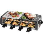 Appareil  raclette - grill - plancha - pierre de cuisson techwood trgp - 896 - 1200 w inclus : 8 polons ...