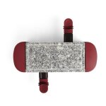 Appareil  raclette livoo doc156rc - 2 personnes - 350w - plateau en granite - rouge chili