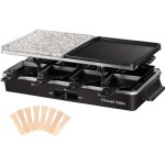 Appareil  raclette russell hobbs - 26280 - 56 - jusqu 8 personnes - pierre de cuisson - grill rversible ...