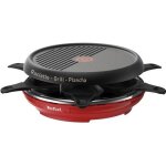 Appareil  raclette tefal colormania rouge 850w - 6 personnes - plaque antiadhsive - indicateur thermo ...