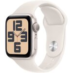 Apple watch se gps - 40mm - botier starlight aluminium - bracelet starlight sport band - s / m