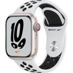 Apple watch nike series 7 gps 41 - aluminium starlight - sport band nike platinum / black - reconditionn ...