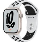 Apple watch nike series 7 gps - 41mm - botier starlight aluminium - bracelet pure platinum (2021) - ...