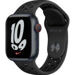 Apple watch nike series 7 gps + cellular 45 - aluminium midnight - sport band nike anthracite / black ...
